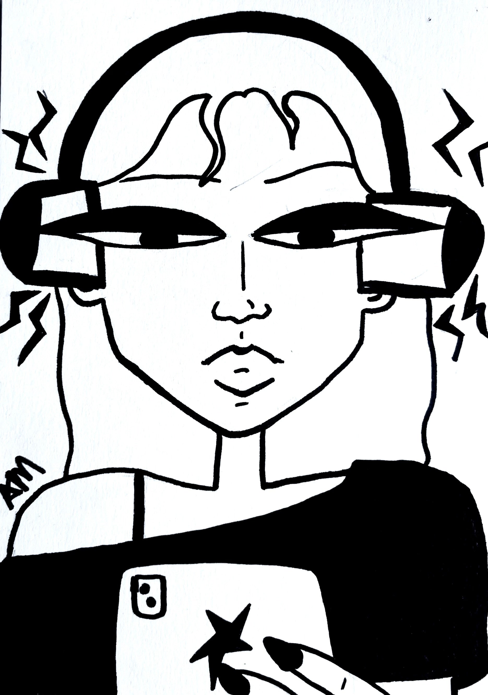 Doomscroller - Flash Doodle Portrait