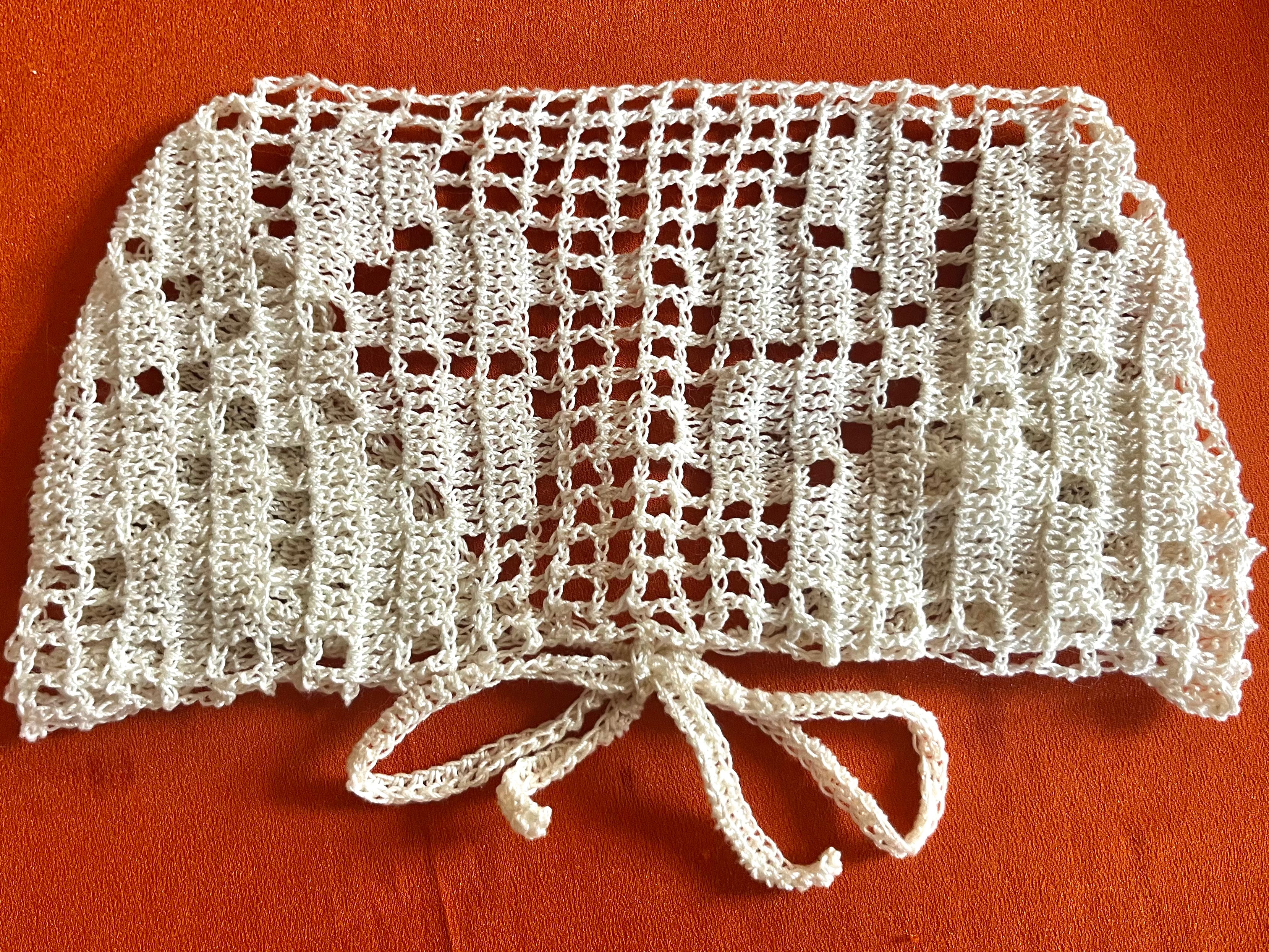 Filet Crochet Flower Headband