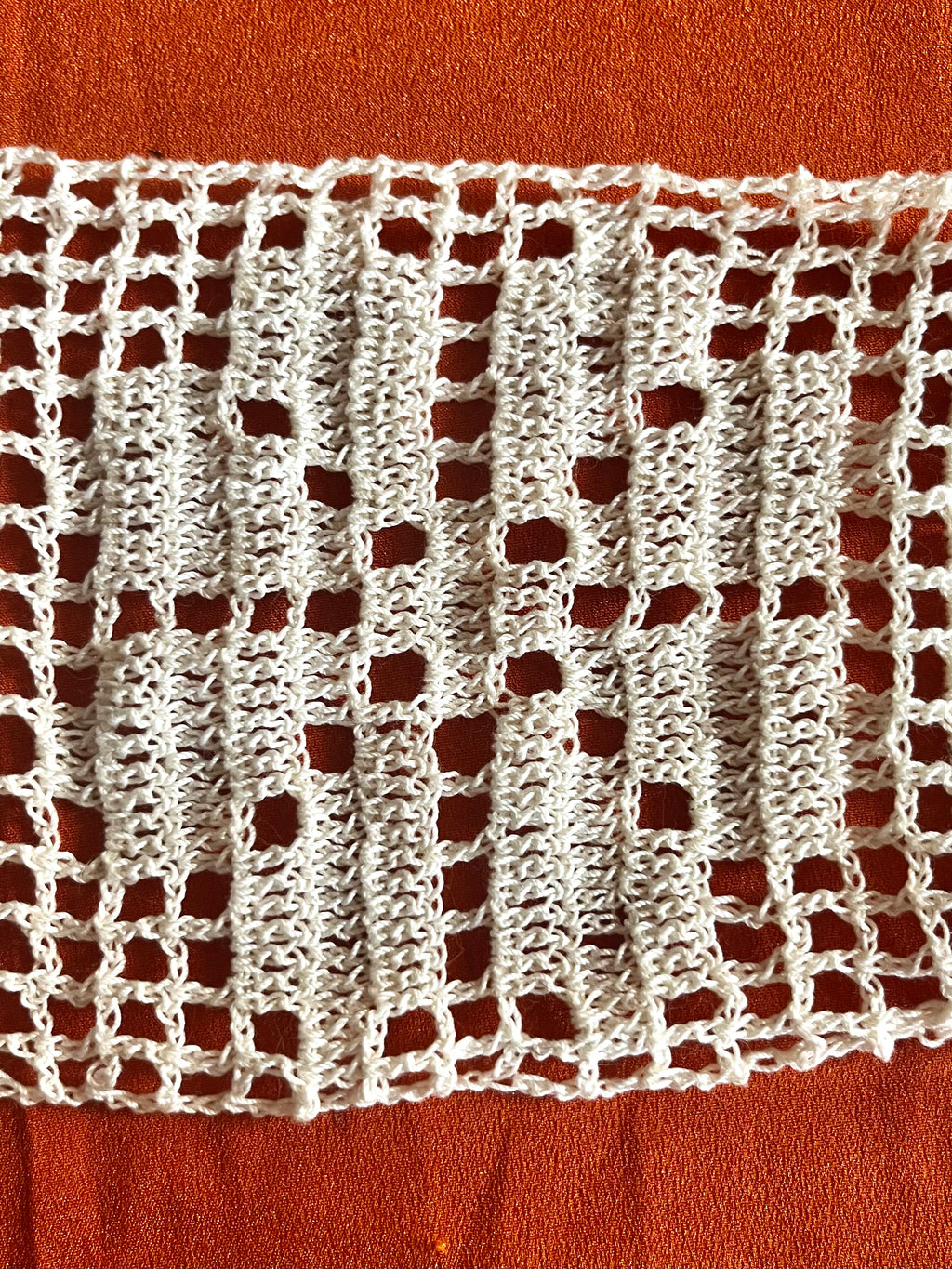 Filet Crochet Flower Headband