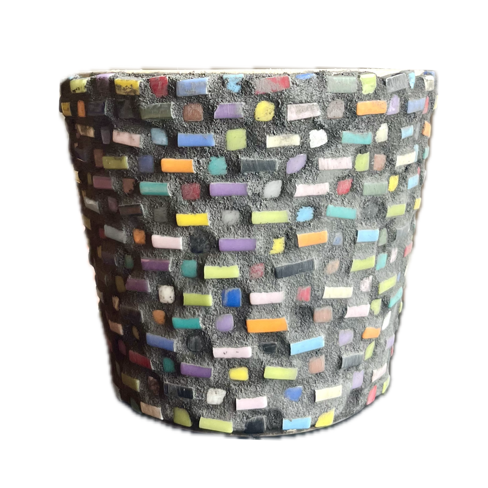 Rainbow Mosaic Flower Pot